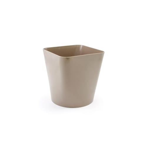Bamboo Wastebasket, 7 Quart, Beige